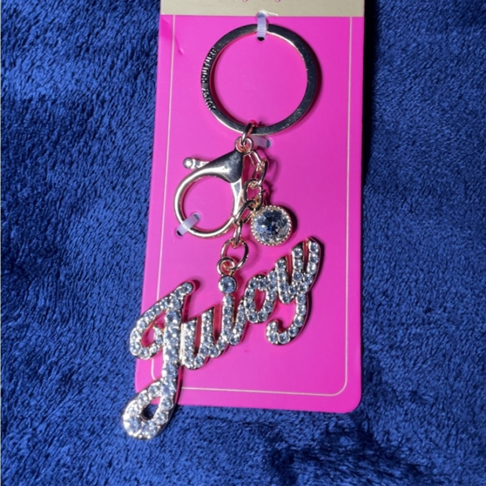 Juicy Couture Glittering Silver Keychain
